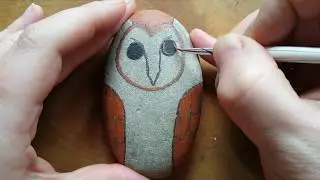 Owl Pebble Painting Tutorial - with Clare Ferguson Walker.