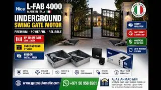 Nice L FAB Underground Swing Gate Motor installation in UAE