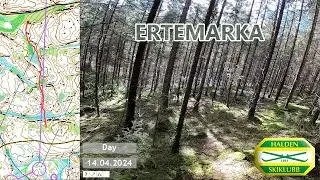 Headcam Orienteering: Ertemarka, Østfold. Norway. Halden O-Meeting Long.
