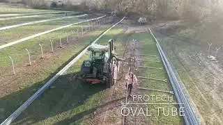 Oval tube polytunnels