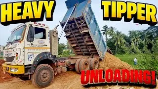 EXTREME 10 Tyres Tipper LORRY Disburden Power Video!