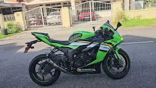 Kawasaki Ninja ZX6R 2025 Austin Racing Slip on exhaust cold start #kawasaki #kawasakininja 