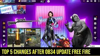 After OB34 Update TOP 5 Big Changes Free Fire | Advance Server Update Free Fire | FF New Event