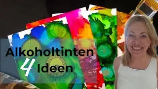 Was tun mit Alcohol Ink ? 4 Ideen für Alkoholtinten #Kartenideen