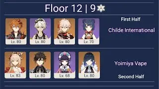 (2.8) Childe International + Yoimiya 2 Geo Vape | 2.8 Spiral Abyss Floor 12 9 Stars | Genshin Impact
