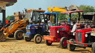 JCB 3dx Eco Backhoe Loading Mud in Trolley New Holland 3630 Eicher 480 Mahindra 575 Sonalika Kubota