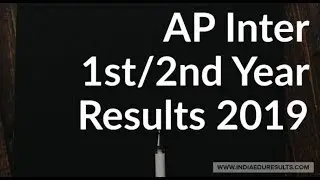 AP Inter Results 2019, AP Inter 1st year Results, AP Inter 2nd Year Results