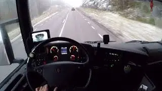 Scania G440 with great turbo sound. Relaxing Truck Driving, engine noise only (asmr)