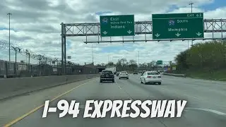 I-94 Dan Ryan/Bishop Ford| Chatham To River Oaks| 4K Suburb Expressway Tour!