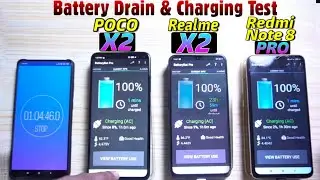 Poco X2 vs Realme X2 vs Redmi Note 8 Pro : Battery Drain and Fast Charging Test