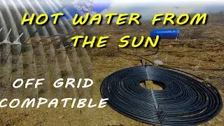 We try to get free solar hot water for the off-grid shower.