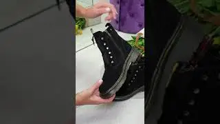 Ботинки-мартинсы женские чёрные 