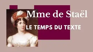 Madame de Staël - être autrice - Le Temps du Texte