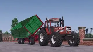 [FS25] Fiat agri 180 - 90 con rimorchio silvercar 3 assi [Download -Reskin]