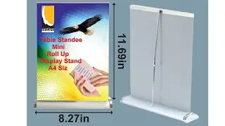 How to Make Table Standee Mini Roll Up Display Stand A4 Siz narraravi