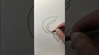 Simple fish drawing with pencil #art #drawing #shorts