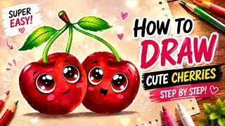 Easy Procreate Drawing For Beginners - Step By Step Tutorial 🍒❤️