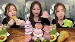 ASMR Mukbang Kue Bolu Ulang Tahun Cheese Cake Lumer Yummy Korea Makecoh