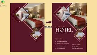 How to Create A Hotel Promotion Flyer Design | CorelDRAW Tutorial | Flyer Template For Beginners