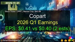 Copart (CPRT|$40.0B) - 2026 Q1 Earnings Analysis