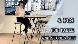 4 piece Pub Table And Stools Set - Monica
