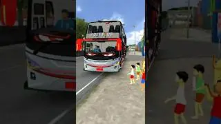 ketika bocil2 minta telolet🎺🕺 #bussid #omteloletom