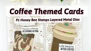 Открытки на кофейную тематику // Штампы с медоносными пчелами, металлические штампы