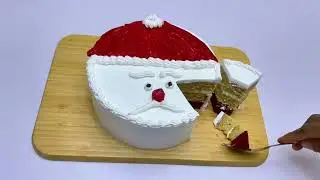 Christmas Santa Cake 🎅 | Two Flavors, One Beautiful Bake | December Posting Challenge Day 8