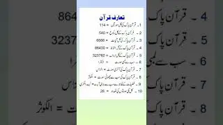 تعارف قرآن کریم #islamicknowledge