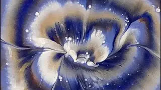 (400) Reverse Flower Dip /Acrylic Paint Pouring /Fluid Art