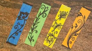 DIY easy bookmark ideas/ easy quick diy crafts / floral design bookmarks with water colours