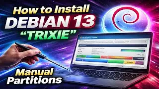 Как установить Debian 13 &laquo;Trixie&raquo; с ручными разделами Linux на ПК или ноутбуке с UEFI