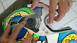 CARA MELEPAS KACA HELM NOLAN N64