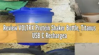 Review VOLTRX Protein Shaker Bottle, Titanus USB C Rechargeable Electric Protein Shake Mixer, Shaker