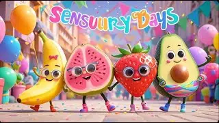 Happy Fruit Friends 🍇🌟 Visual & Audio Sensory Playtime &ndash; Sensory Baby Days