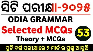 CT Entrance 2025 Odia Grammar Selected MCQs Series no-53 || Master Brain IQ || DELED CT EXAM 2025
