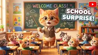 Kitten Village 🐱   Human Body Cat Face Story   Study, Play & Farming Kids Animation