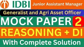IDBI Mock Paper Reasoning | IDBI Mock Paper 2024 | IDBI JAM Reasoning Mock Paper | IDBI Reasoning