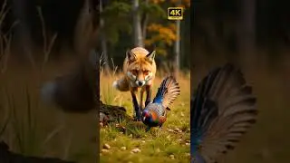 Red Fox vs Pheasant: Thrilling Hunt in Golden Meadow! | Wildlife Action #nature