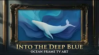 Into The Deep Blue | Minimalist Whale Art | Ocean Frame TV Screensaver 4K