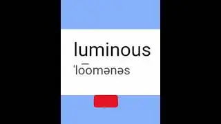 Luminous meaning in Hindi 👍 #studystudy