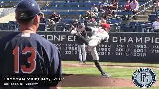 Trystan Vrieling Prospect Video, RHP, Gonzaga University,Open Side Mechanics