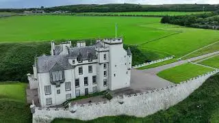 Dunbeath Castle Sutherland Drone Aerial video clip 774