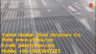 Walkway steel grating installation | chemical plant project