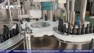 tabletop CBD oil tincture dropper bottle filling capping machine