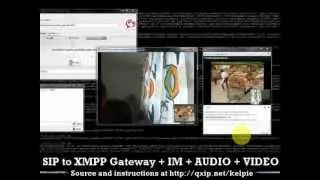 Kelpie (Qmod) - SIP to XMPP - Video Call Demo