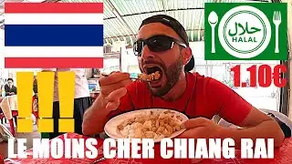 🇹🇭 Manger pour 1&euro; &agrave; Chiang Rai, Tha&iuml;lande ! Street Food Halal MUKBANG ASMR Khao Phat Kai