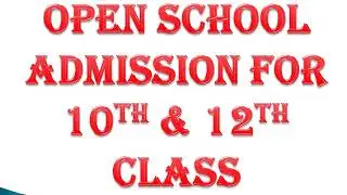 Admission open in nios 10th & 12th april session 2019-20