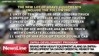 : BRAND-NEW HEAVY EQUIPMENT ALANG SA INFRA- DEVELOPMENT SA DAVAO ORIENTAL, MIABOT NA]