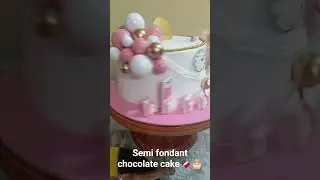 semi fondant cake 🎂❤